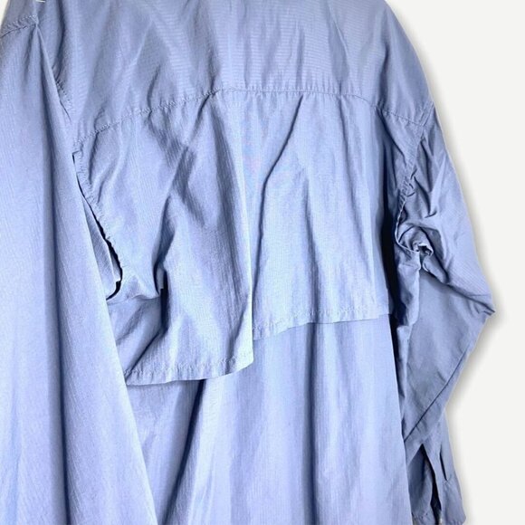 EMS Eastern Mountain Sport Button Men's Hiking Medium Blue Outdoors Camp Fishing - Picture 7 of 10